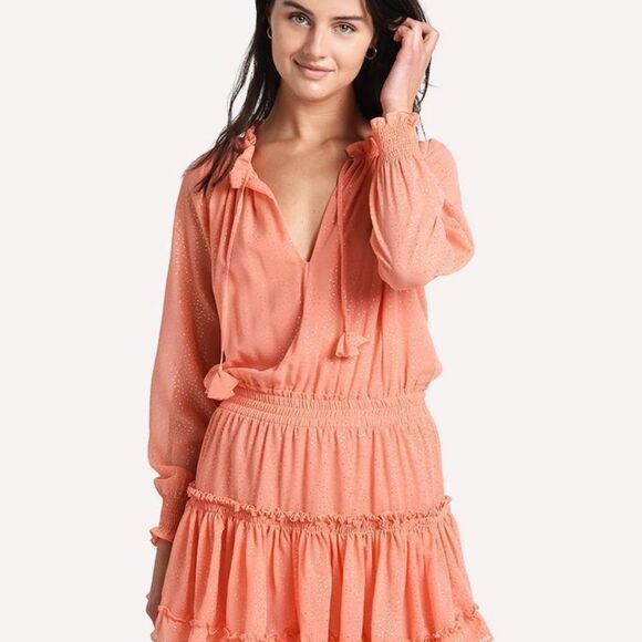 Misa Los Angeles Coral Mini Melodie Dress Medium - Picture 1 of 5